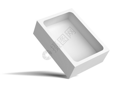 白色空包装纸箱灰阶阴影小样空白展览3d盒子正方形对象空间背景图片