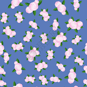 玫瑰兰登无缝接缝模式的布束香气婚姻周年插图花束纪念日植物群枝条花瓣欲望插画