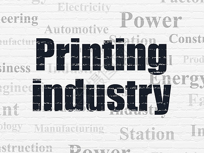 制造概念印刷业在背景墙上工厂建筑学植物标签建筑工程生产印刷技术力量背景图片