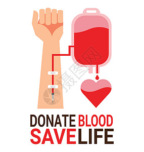  捐献世界献血者大献血者手袋血插画