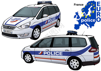 法国警车背景图片
