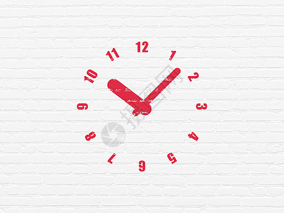 背景墙上的时间轴概念时钟红色灰色小时粉色时间建筑数字展示白色倒数背景图片