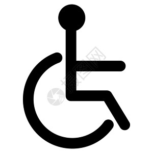 残疾人通道素材禁用图标的黑色标志插画