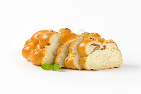 切片甜甜的面包美食食物葡萄干酵母杏仁面包沙拉背景图片