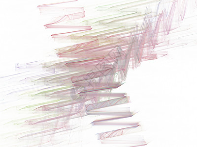 3D 以抽象的分形粉红色绿色混乱笔记本背景图片