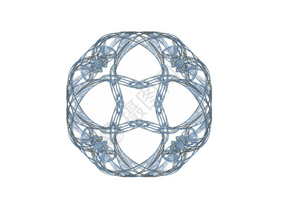抽象分形蓝色花朵模式插图样本灰色白色渲染单元圆形背景图片
