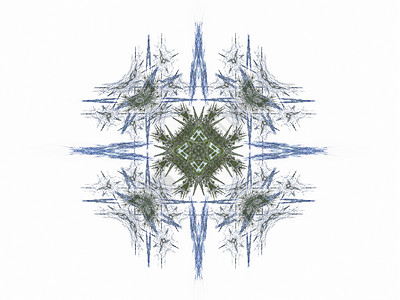 带有灰色花纹的抽象分形蓝色样本正方形白色星星渲染单元插图背景图片