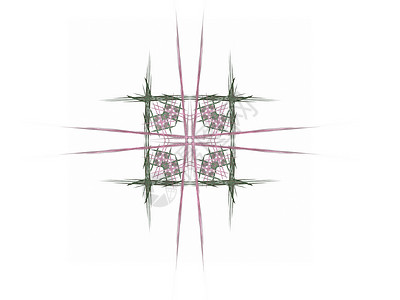 具有多彩花纹的抽象分形粉色白色插图样本单元正方形渲染背景图片