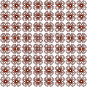 具有 3D 渲染抽象分形暗红色图案的无缝纹理数字化风格白色纺织品正方形创造力材料窗饰绘画样本背景图片