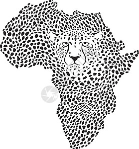 猎豹大火中的非洲标志背景图片