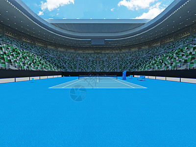 反手美丽的现代网球在澳洲的壮观体育场裁判竞技场行动服务会场法庭比赛贵宾盒子椅子背景