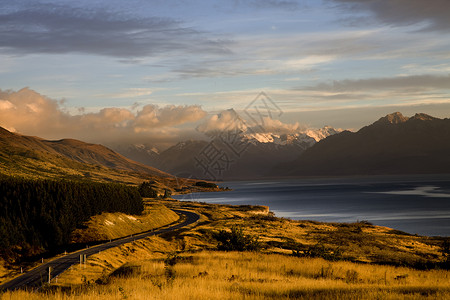 新西兰 库克群岛山公园旅游风景冰川环境顶峰天空高清图片