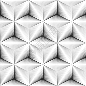无缝的单色图案 蹩脚的几何形状平铺艺术白色纺织品菱形创造力灰色几何学风格马赛克装饰背景图片