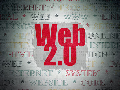 web服务器Web 开发概念 Web 2 0 在数字数据纸背景上网页技术代码网站标签引擎软件红色文本编程背景