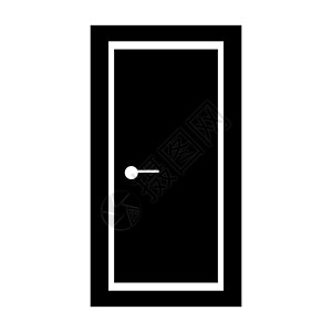 黑颜色图标门黑色方法门把手办公室建筑学建筑房间概念框架入口背景图片