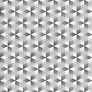 无缝的单色图案 蹩脚的几何形状平铺装饰品风格马赛克创造力正方形立方体菱形白色装饰窗饰背景图片