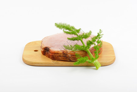 烟火火腿切片堆猪肉熏制冷盘食物背景图片