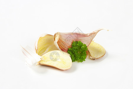 新鲜大蒜健康饮食蔬菜食物背景图片