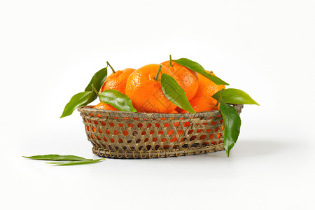 成熟的中白柑橘异国树叶食物热带水果情调背景图片