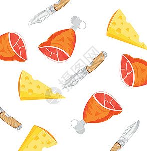 奶酪刀产品和刀具插画