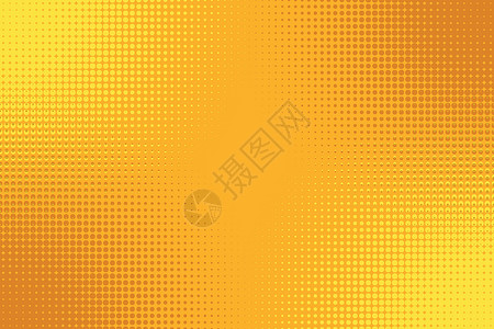 金黄色黄橙色流行艺术背景 半调效果背景图片
