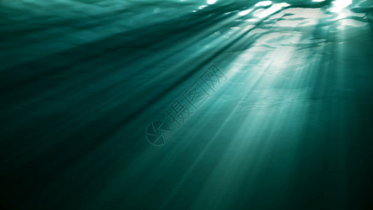 海底高清素材现实水下高品质的海洋波浪 光线照亮 计算机图形显示浮游射线海景阳光潜水员生物海浪潜水波纹表面背景