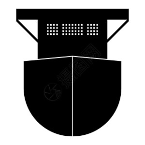 海货船 黑色图标背景图片