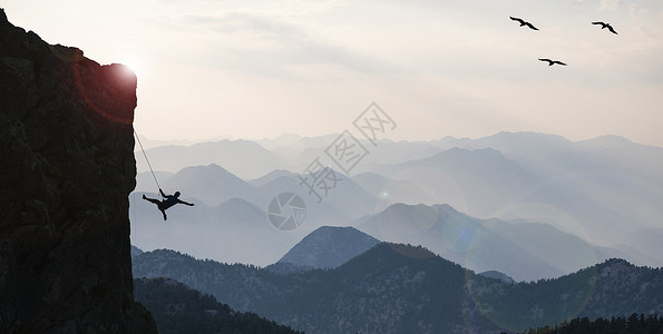 格罗宁根冒险和自由的登山者背景