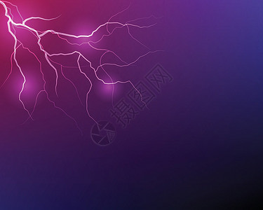 矢量闪电闪光罢工背景收费插图震惊风暴电气力量火花紫色霹雳天空背景图片