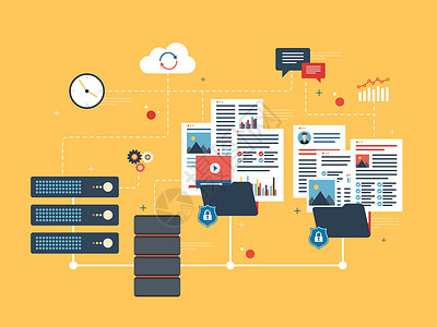 文件备份共享数据 安全下载文件 矢量设计档案全球互联网技术备份文件夹上传文档交换计算设计图片