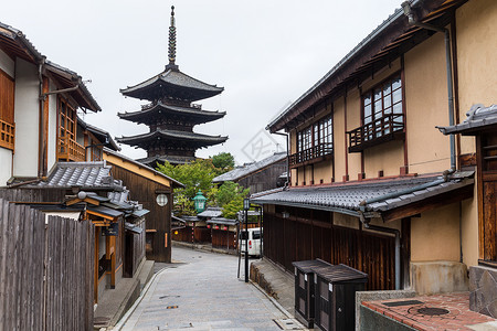 京都市建筑街道旅行建筑学地标宝塔神道景观文化村庄背景