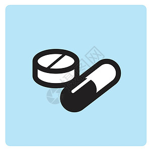 平色医疗胶囊图标卡通片药品背景图片