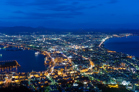 从Hakodate山夜视高清图片