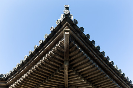 寺庙屋顶瓷砖历史绿色房子建筑学建筑天堂历史性旅行艺术背景图片