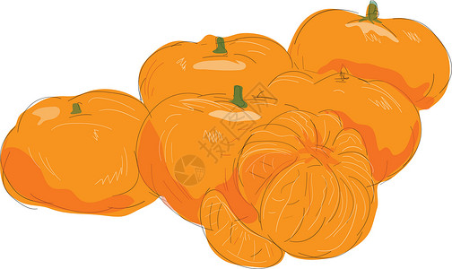 说好普通话普通话 水果 切水彩色水彩橙子绘画草图设计图片