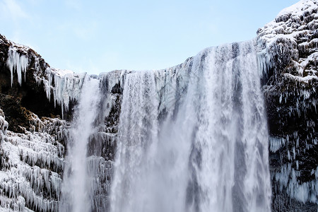 普迪斯景天强大的斯科加瀑布高清图片