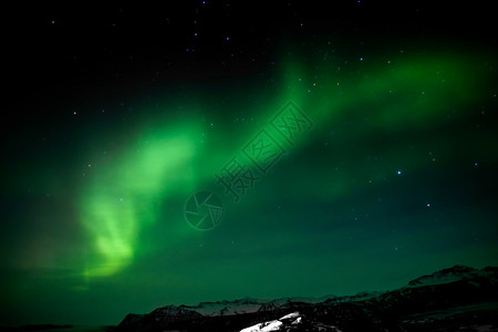 卡夫拉冰岛南部的北极光电离地磁舞蹈活动气氛北极星戏剧性天文学展示天气背景