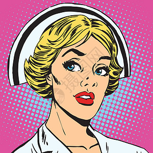替补护士的阿凡达肖像艺术流行音乐女孩流行夹子卡通片治疗历史表情工作插画