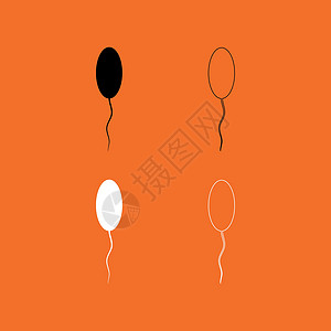 Sperm 黑白集图标背景图片