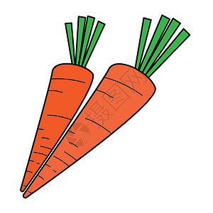 平色胡萝卜图标背景图片