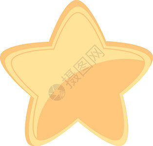 孤立的黄色星徽章按钮成功网站标识矢量插图横幅证书书签背景图片