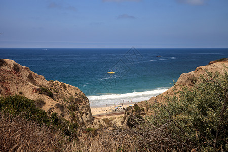 圣克莱门特州海滩夏季海洋海景海岸海岸线背景图片