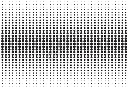 抽象的黑白半色调纹理点图案 矢量背景图片