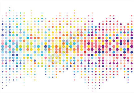 抽象彩色半色调纹理点图案 矢量背景图片