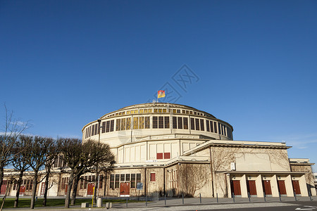 劳斯莱哈拉斯图莱西亚波兰 罗茨瓦夫建筑学天空遗产纪念蓝色历史性公园历史吸引力旅行背景