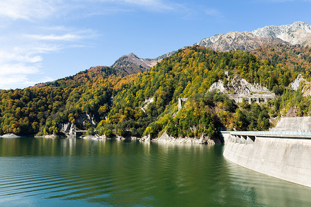 库罗贝大坝的储藏力量地标高山立山阳光水库建筑学旅行路线农村背景