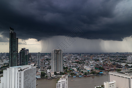 气旋风暴2016年6月11日; 泰国曼谷暴风雨日背景