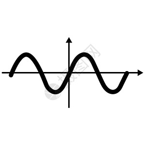 Sine波黑色图标正弦波辉光震惊探测器模拟电脑流动计算活力电击设计图片