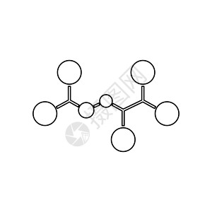 分子黑色图标背景图片