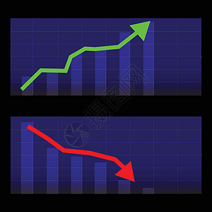 投资增长图表投资矢量金融业务(a)背景图片